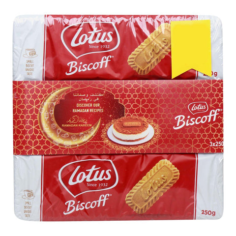 Lotus Biscoff Carmelised Biscuit Value Pack 3 x 250 g