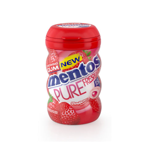 GETIT.QA- Qatar’s Best Online Shopping Website offers MENTOS PURE FRESH SUGAR FREE CHEWING GUM STRAWBERRY FLAVOUR 50 PCS at the lowest price in Qatar. Free Shipping & COD Available!