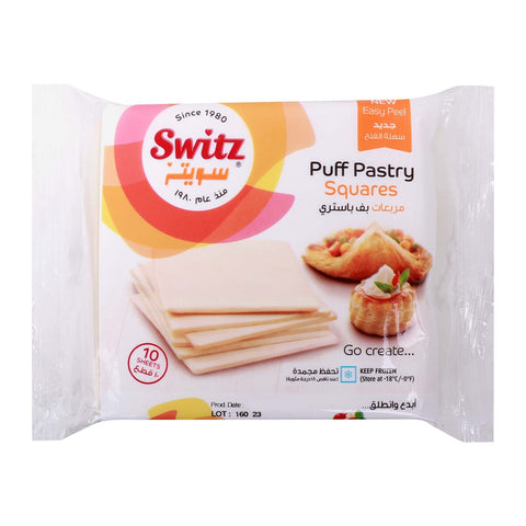 GETIT.QA- Qatar’s Best Online Shopping Website offers SWITZ PUFF PASTRY SQUARES-- 10 PCS-- 400 G at the lowest price in Qatar. Free Shipping & COD Available!