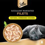 GETIT.QA- Qatar’s Best Online Shopping Website offers SHEBA FILLETS SHREDDED CHICKEN CAT FOOD 60 G at the lowest price in Qatar. Free Shipping & COD Available!