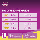 GETIT.QA- Qatar’s Best Online Shopping Website offers WHISKAS CHICKEN DRY CAT FOOD FOR ADULT CATS 1+ YEARS 480 G at the lowest price in Qatar. Free Shipping & COD Available!