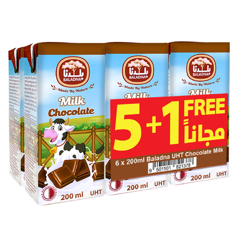 GETIT.QA- Qatar’s Best Online Shopping Website offers Baladna Chocolate UHT Milk Drink 200 ml at lowest price in Qatar. Free Shipping & COD Available!