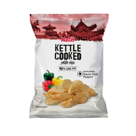 GETIT.QA- Qatar’s Best Online Shopping Website offers MASTER KETTLE COOKED POTATO CHIPS WITH SWEET CHILI PEPPER FLAVOUR 170 G at the lowest price in Qatar. Free Shipping & COD Available!