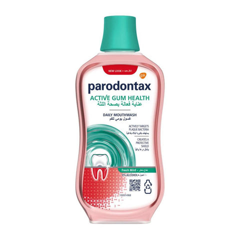 GETIT.QA- Qatar’s Best Online Shopping Website offers PARODONTAX ACTIVE GUM HEALTH FRESH MINT DAILY MOUTHWASH 300 ML at the lowest price in Qatar. Free Shipping & COD Available!