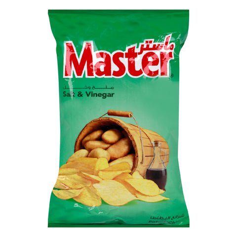 GETIT.QA- Qatar’s Best Online Shopping Website offers MASTER POTATO CHIPS SALT & VINEGAR 150G at the lowest price in Qatar. Free Shipping & COD Available!