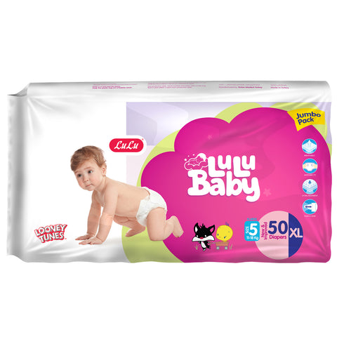 GETIT.QA- Qatar’s Best Online Shopping Website offers LULU BABY DIAPER SIZE 5 11-18KG EXTRA LARGE 50PCS at the lowest price in Qatar. Free Shipping & COD Available!
