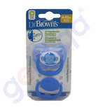 DR.BROWN'S ORTHO CLASSIC SHIELD PACIFIER STAGE 2*6-12M - BLUE, 2-PACK 974-SPX