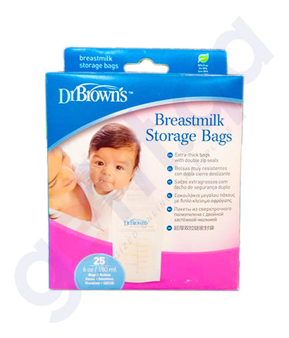 Buy Dr Brown's Breastmilk Storage Bag 180ml in Doha Qatar