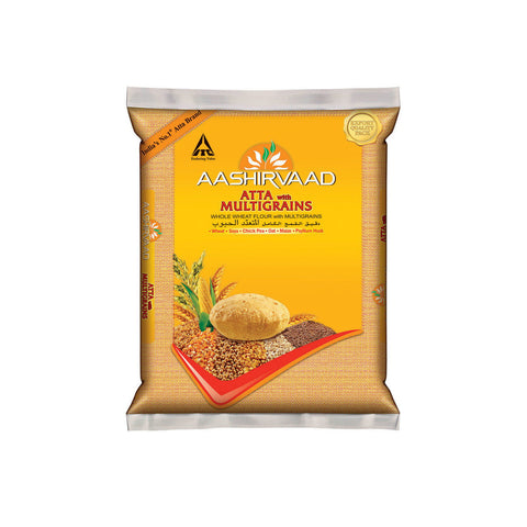 GETIT.QA- Qatar’s Best Online Shopping Website offers AASHIRVAAD WHOLE WHEAT FLOUR ATTA WITH MULTIGRAINS 5KG at the lowest price in Qatar. Free Shipping & COD Available!