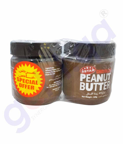 Buy 5 Star Chocolate Peanut Butter 2x340g Online Doha Qatar