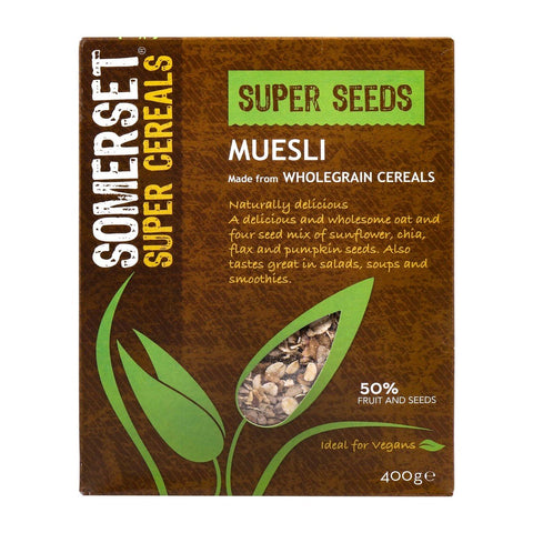 GETIT.QA- Qatar’s Best Online Shopping Website offers SOMERSET SUPER CEREALS SUPER SEEDS MUESLI 400 G at the lowest price in Qatar. Free Shipping & COD Available!