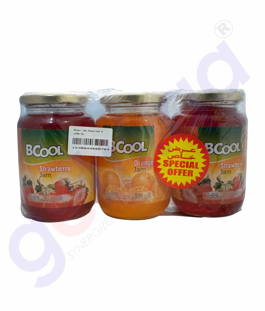 Buy BCool Jam Assorted 3x450gm Price Online in Doha Qatar