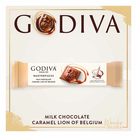 GETIT.QA- Qatar’s Best Online Shopping Website offers GODIVA MASTER PIECES MILK CHOCOLATE CARAMEL LION OF BELGIUM 30 G at the lowest price in Qatar. Free Shipping & COD Available!