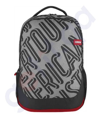 Buy American Tourister Pop Plus School Bag Grey & Red Price Doha Qatar
