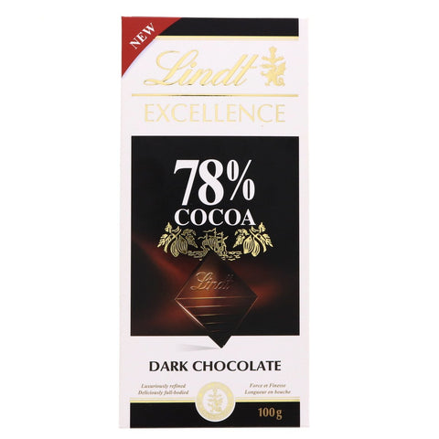 GETIT.QA- Qatar’s Best Online Shopping Website offers LINDT EXCELLENCE 78% COCOA DARK CHOCOLATE 100 G at the lowest price in Qatar. Free Shipping & COD Available!