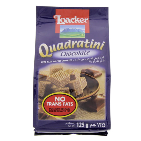 GETIT.QA- Qatar’s Best Online Shopping Website offers LOACKER QUADRATINI CHOCOLATE BITE SIZE WAFER COOKIES 125G at the lowest price in Qatar. Free Shipping & COD Available!
