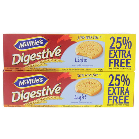 McVitie's Digestive Light 400 g + 25% Extra x 2 pcs