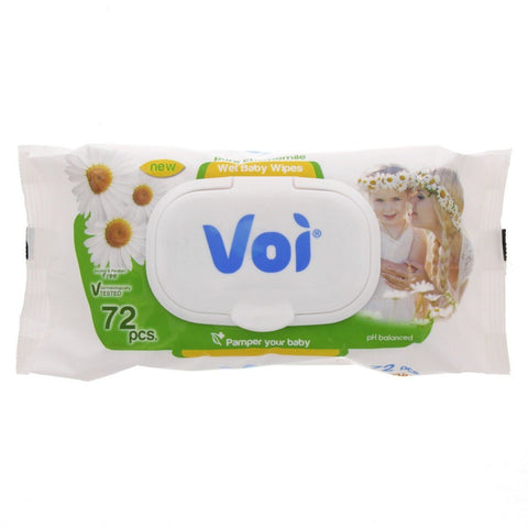 GETIT.QA- Qatar’s Best Online Shopping Website offers VOI BABY WET WIPES PURE CHAMOMILE 1PKT 72 PCS at the lowest price in Qatar. Free Shipping & COD Available!
