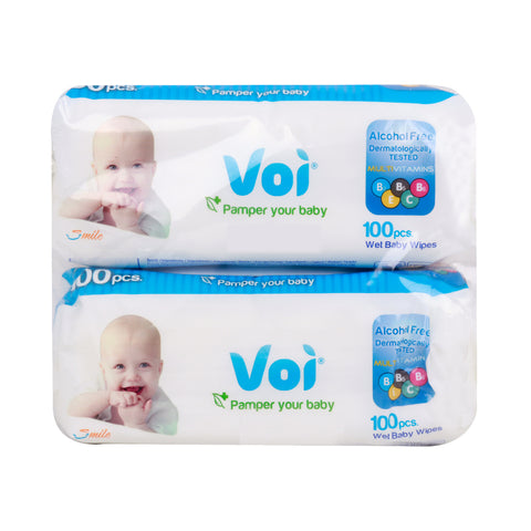 GETIT.QA- Qatar’s Best Online Shopping Website offers VOI BABY WET WIPES SKIN BALANCE 2 X 100PCS at the lowest price in Qatar. Free Shipping & COD Available!