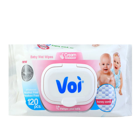 GETIT.QA- Qatar’s Best Online Shopping Website offers VOI BABY WET WIPES CREAM LOTION 120PCS at the lowest price in Qatar. Free Shipping & COD Available!