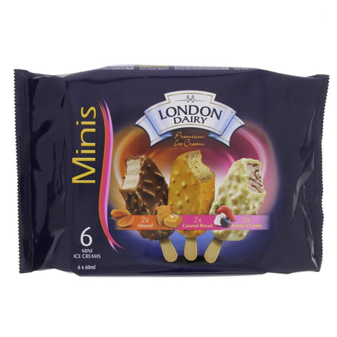 GETIT.QA- Qatar’s Best Online Shopping Website offers LONDON DAIRY MINIS ALMOND ICE CREAM STICK 6 X 60 ML at the lowest price in Qatar. Free Shipping & COD Available!