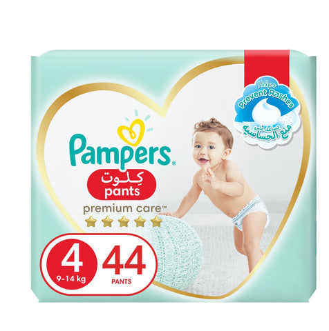 GETIT.QA- Qatar’s Best Online Shopping Website offers PAMPERS PREMIUM CARE PANTS DIAPERS SIZE 4-- 9-14KG WITH STRETCHY SIDES FOR BETTER FIT 44PCS at the lowest price in Qatar. Free Shipping & COD Available!