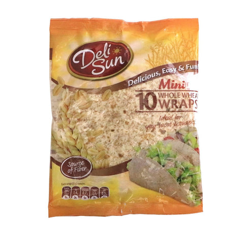 GETIT.QA- Qatar’s Best Online Shopping Website offers DELI SUN MINI WHOLE WHEAT WRAPS 10PCS at the lowest price in Qatar. Free Shipping & COD Available!