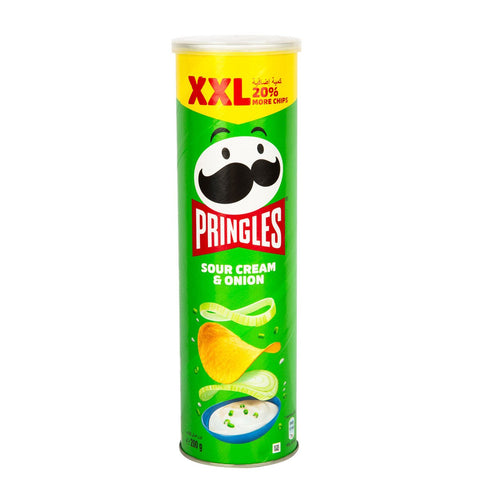 GETIT.QA- Qatar’s Best Online Shopping Website offers PRINGLES XXL SOUR CREAM AND ONION FLAVOURED CHIPS 200G at the lowest price in Qatar. Free Shipping & COD Available!
