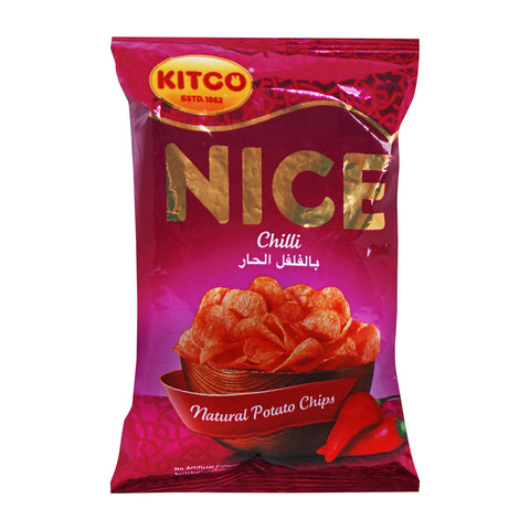 GETIT.QA- Qatar’s Best Online Shopping Website offers KITCO NICE NATURAL POTATO CHIPS CHILLI 30G at the lowest price in Qatar. Free Shipping & COD Available!