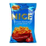 GETIT.QA- Qatar’s Best Online Shopping Website offers KITCO NICE NATURAL POTATO CHIPS TOMATO KETCHUP 167G at the lowest price in Qatar. Free Shipping & COD Available!