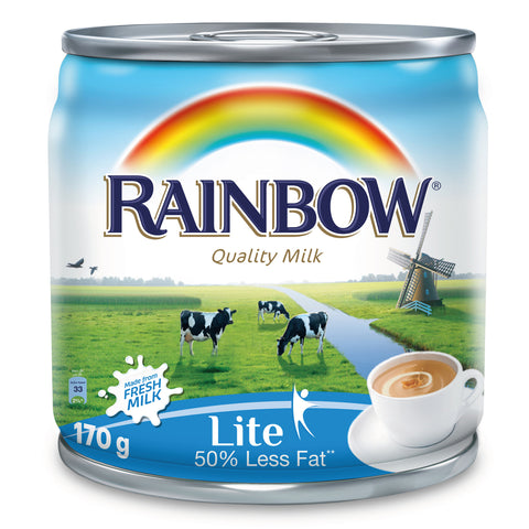GETIT.QA- Qatar’s Best Online Shopping Website offers RAINBOW LITE EVAPORATED MILK 170G at the lowest price in Qatar. Free Shipping & COD Available!