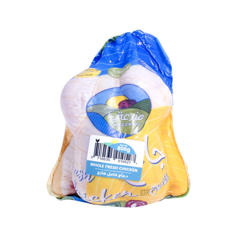 GETIT.QA- Qatar’s Best Online Shopping Website offers MAZZRATY FRESH WHOLE CHICKEN 800G at the lowest price in Qatar. Free Shipping & COD Available!