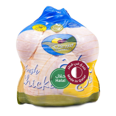 GETIT.QA- Qatar’s Best Online Shopping Website offers MAZZRATY FRESH WHOLE CHICKEN 1.1KG at the lowest price in Qatar. Free Shipping & COD Available!