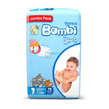 GETIT.QA- Qatar’s Best Online Shopping Website offers SANITA BAMBI BABY DIAPER SIZE 3 MEDIUM 6-11KG 70PCS at the lowest price in Qatar. Free Shipping & COD Available!