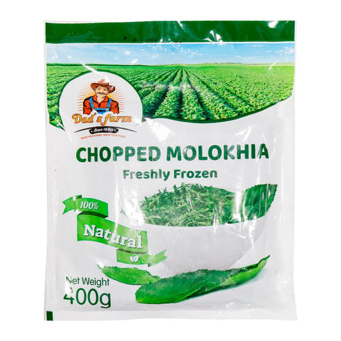 GETIT.QA- Qatar’s Best Online Shopping Website offers Dad's Farm Frozen Chopped Molokhia 400g at lowest price in Qatar. Free Shipping & COD Available!