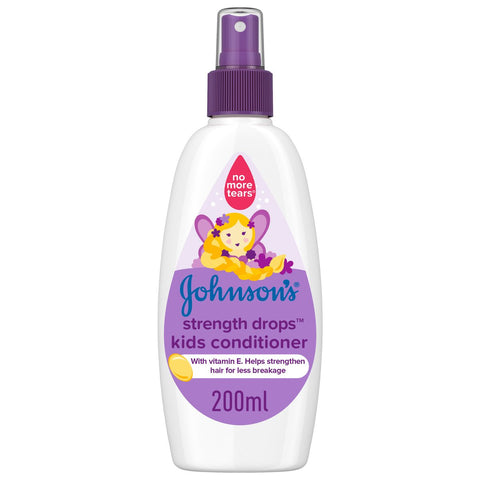 GETIT.QA- Qatar’s Best Online Shopping Website offers JOHNSON'S CONDITIONER STRENGTH DROPS KIDS CONDITIONER SPRAY 200ML at the lowest price in Qatar. Free Shipping & COD Available!