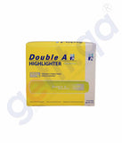 DOUBLE A HIGHLIGHTER - PACK OF 10'S BRIGHT YELLOW