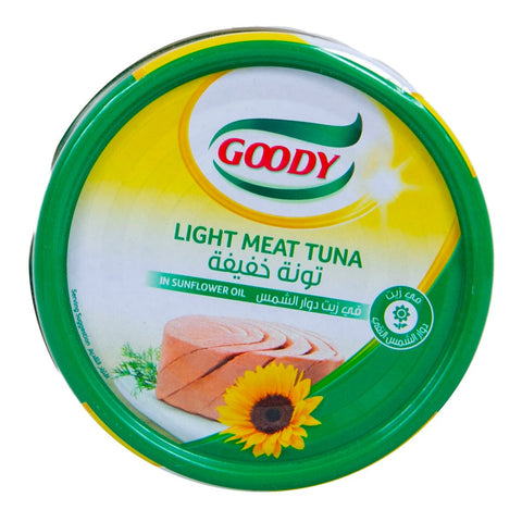 GETIT.QA- Qatar’s Best Online Shopping Website offers GOODY LIGHT MEAT TUNA IN SUNFLOWER OIL-- 160 G at the lowest price in Qatar. Free Shipping & COD Available!
