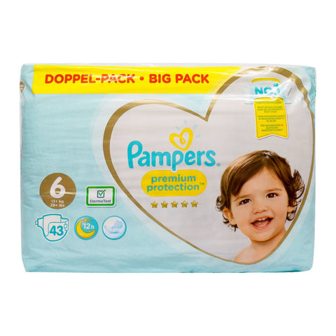 GETIT.QA- Qatar’s Best Online Shopping Website offers PAMPERS PREMIUM CARE DIAPER NO.6 JUMBO PACK 13+KG 43 COUNT at the lowest price in Qatar. Free Shipping & COD Available!