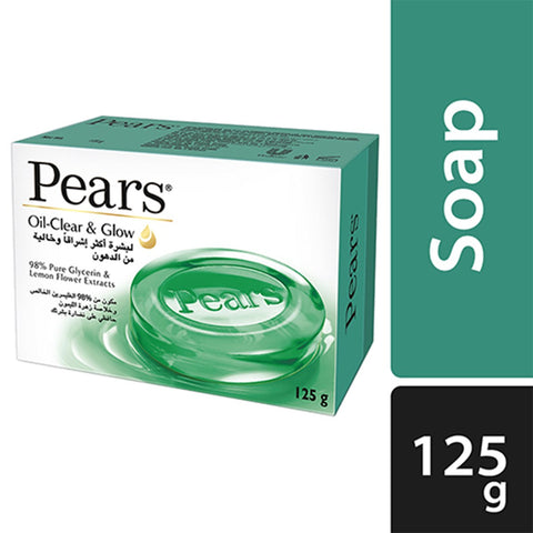 GETIT.QA- Qatar’s Best Online Shopping Website offers PEARS OIL CLEAR & GLOW SOAP GLYCERIN & LEMON FLOWER 125 G at the lowest price in Qatar. Free Shipping & COD Available!