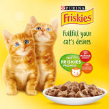 GETIT.QA- Qatar’s Best Online Shopping Website offers PURINA FRISKIES KITTEN CHICKEN CHUNKS IN GRAVY WET CAT FOOD POUCH 85G at the lowest price in Qatar. Free Shipping & COD Available!
