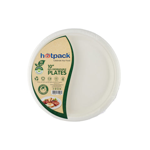 GETIT.QA- Qatar’s Best Online Shopping Website offers HOTPACK PAPER PLATES BIO-DEGRADABLE 10INCH 10PCS at the lowest price in Qatar. Free Shipping & COD Available!