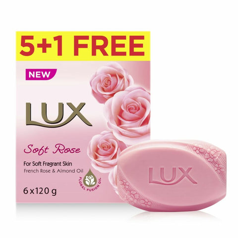 GETIT.QA- Qatar’s Best Online Shopping Website offers LUX SOFT ROSE BAR SOAP 120 G 5+1 at the lowest price in Qatar. Free Shipping & COD Available!