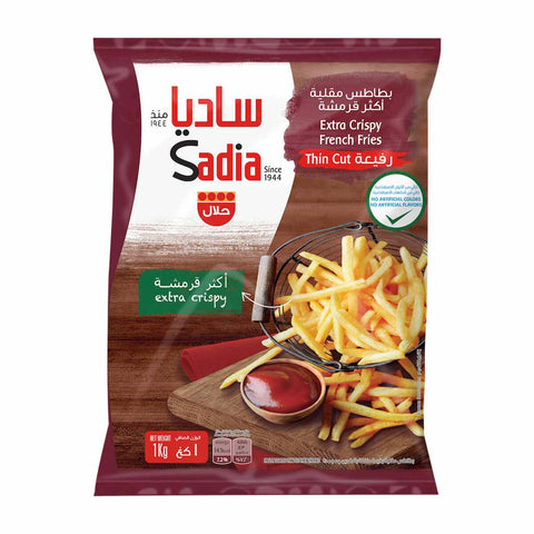 GETIT.QA- Qatar’s Best Online Shopping Website offers SADIA EXTRA CRISPY FRENCH FRIES THIN CUT 1KG at the lowest price in Qatar. Free Shipping & COD Available!