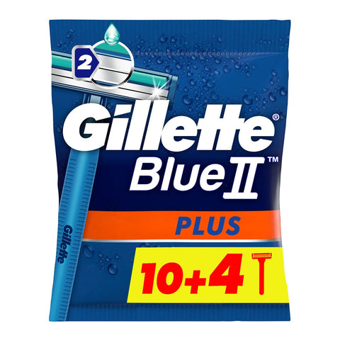 GETIT.QA- Qatar’s Best Online Shopping Website offers GILLETTE BLUE II PLUS MENÂ€™S DISPOSABLE RAZORS 14PCS at the lowest price in Qatar. Free Shipping & COD Available!