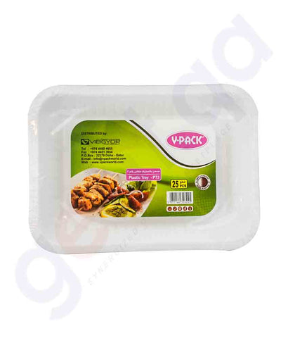 Buy V-Pack Square Plate Size No 3- 25pcs/Pkt in Doha Qatar