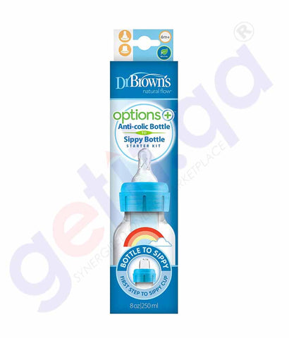 Buy Dr Brown's PP Narrow Neck Bottle Sippy Blue Doha Qatar