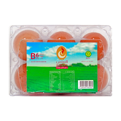 GETIT.QA- Qatar’s Best Online Shopping Website offers AL BAYYAD FRESH BROWN EGGS 6PCS at the lowest price in Qatar. Free Shipping & COD Available!