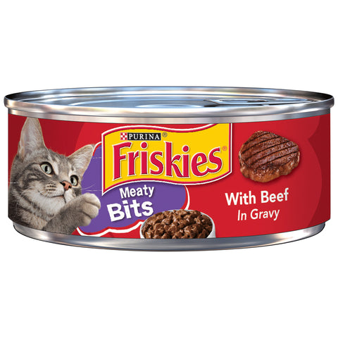 GETIT.QA- Qatar’s Best Online Shopping Website offers PURINA FRISKIES GRAVY WET CAT FOOD-- MEATY BITS WITH BEEF IN GRAVY 156G at the lowest price in Qatar. Free Shipping & COD Available!