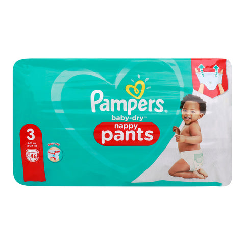 GETIT.QA- Qatar’s Best Online Shopping Website offers PAMPERS BABY-DRY NAPPY PANTS DIAPER SIZE 3 6-11 KG 46 PCS at the lowest price in Qatar. Free Shipping & COD Available!